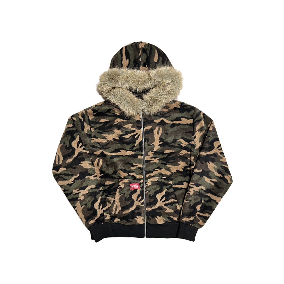 Ceemworks Moon Fleece Fur Zip-Up Hooded