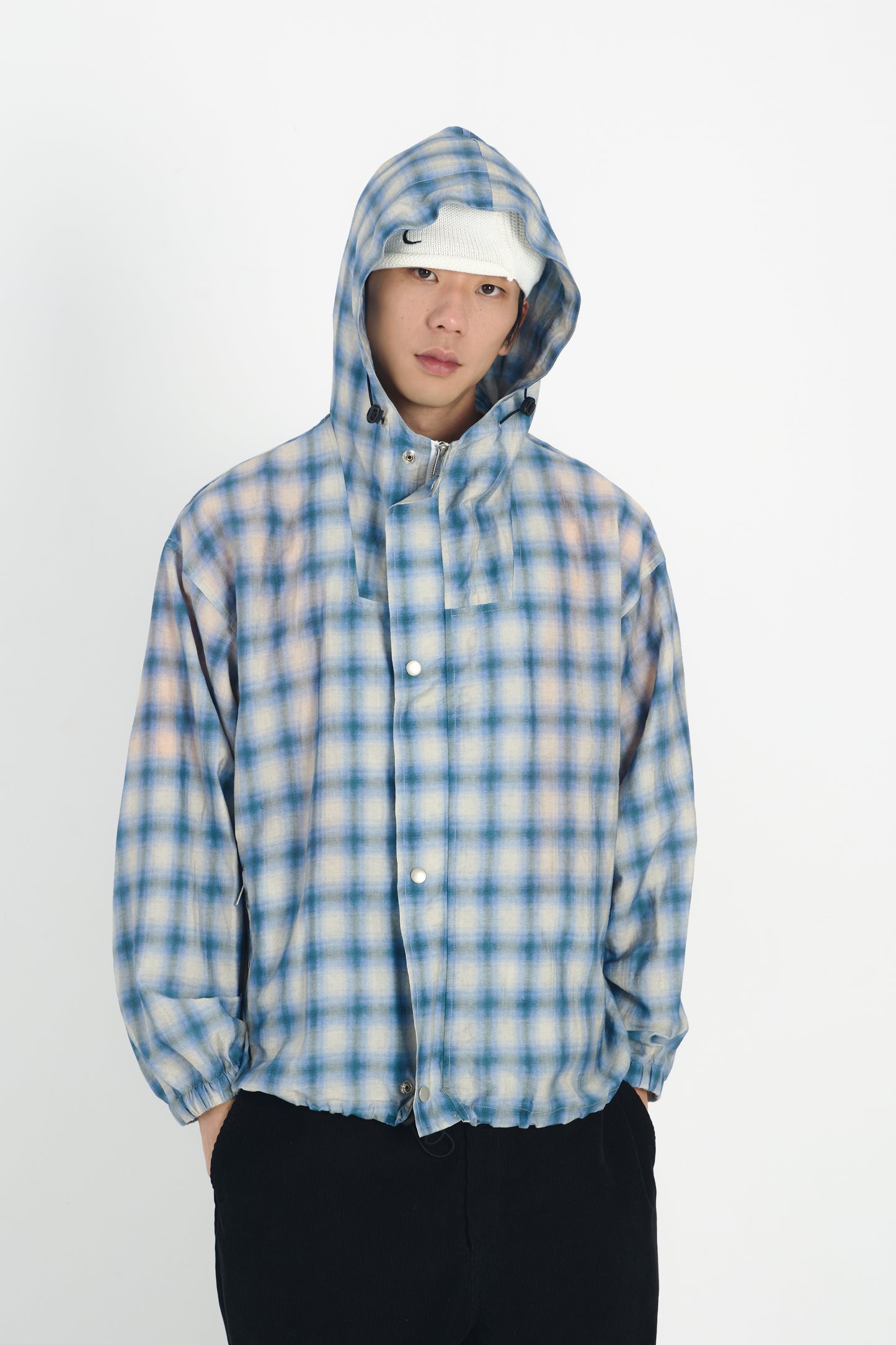 Plaid Zip-Up Jacket