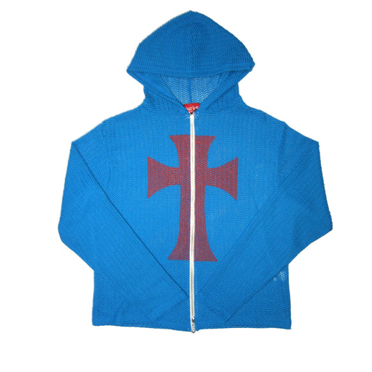 Ceemworks Cross Zip-Up Mesh Hooded