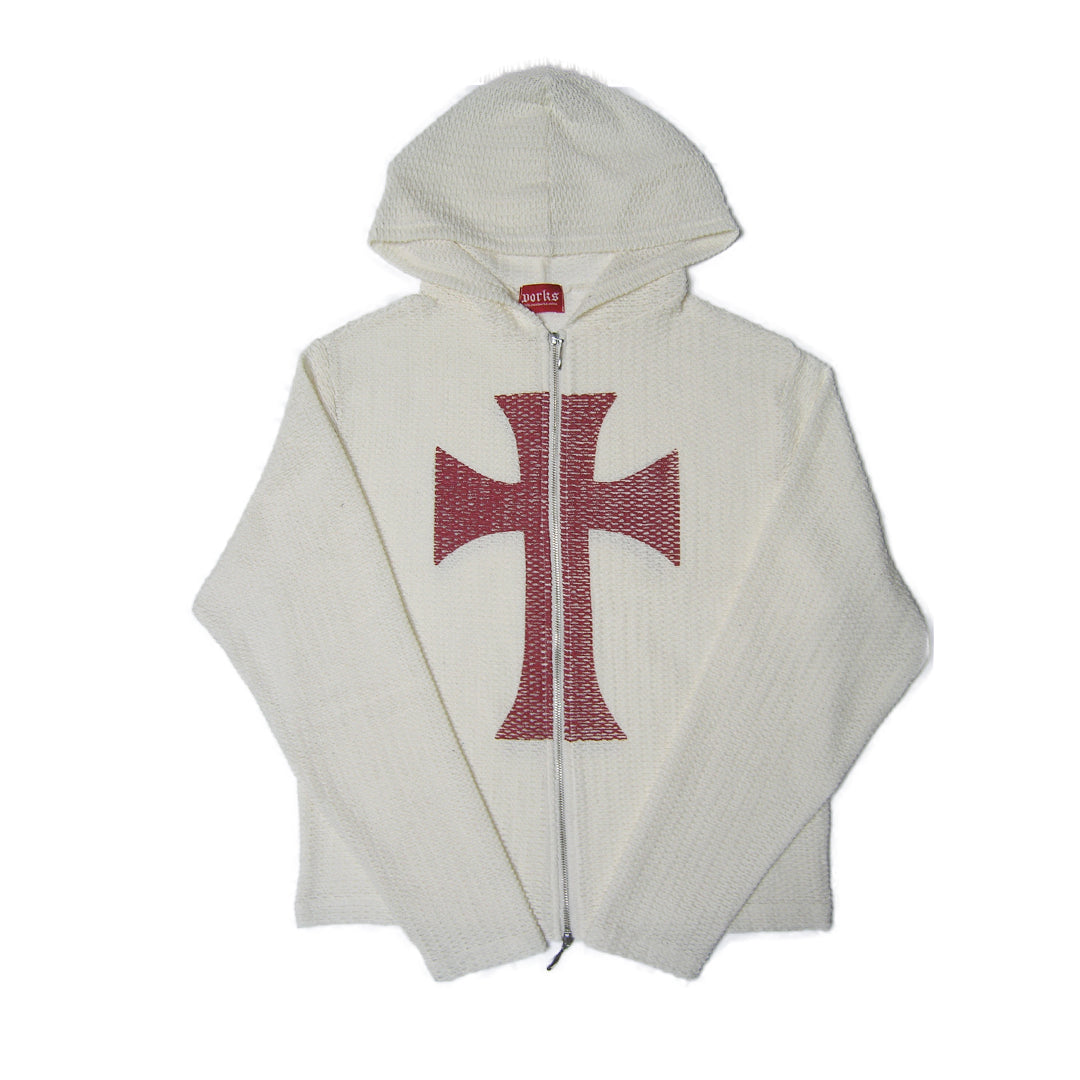 Ceemworks Cross Zip-Up Mesh Hooded