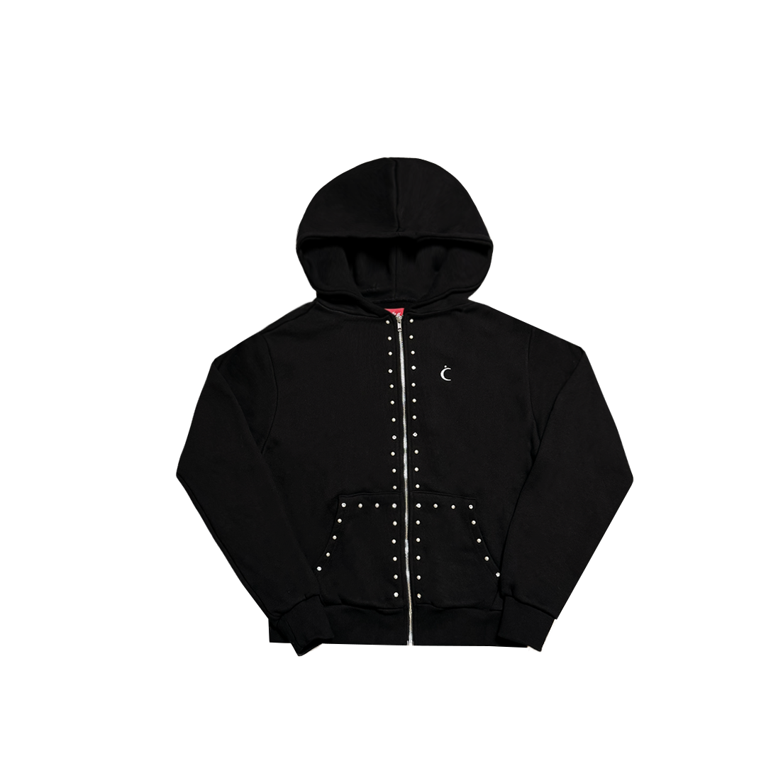 Ceemworks Moon Zip-Up Studded Hooded